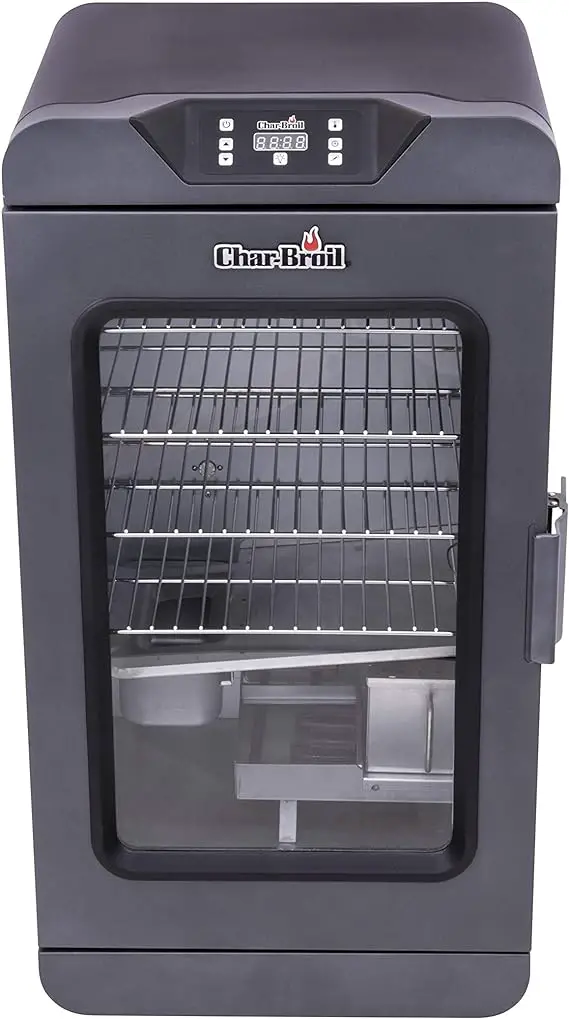 Char-Broil 19202101 Deluxe Black Digital Electric Smoker, Large, 725 Square Inch,Gray
